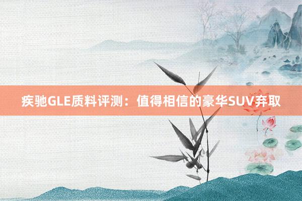 疾驰GLE质料评测：值得相信的豪华SUV弃取