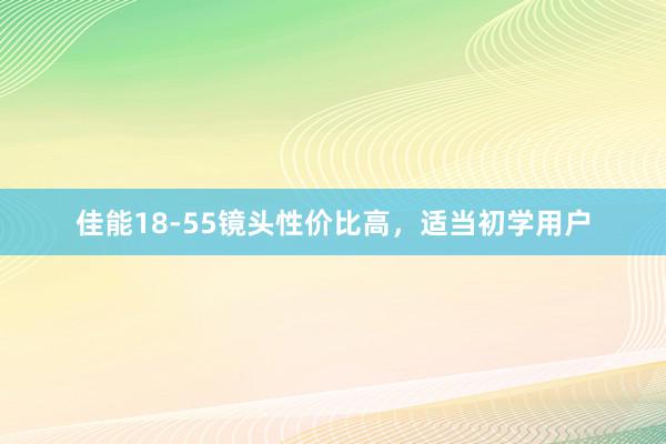 佳能18-55镜头性价比高，适当初学用户